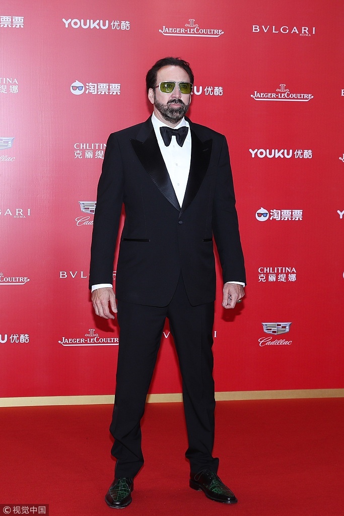 尼古拉斯·凯奇登上海电影节 "金爵奖"评审团亮相