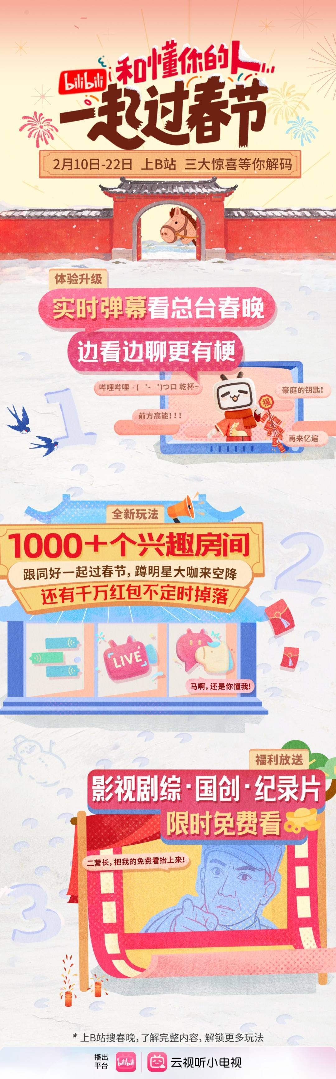 B站与总台春晚达成合作,直播春晚将开放真弹幕互动 - 360娱乐,你开心就好